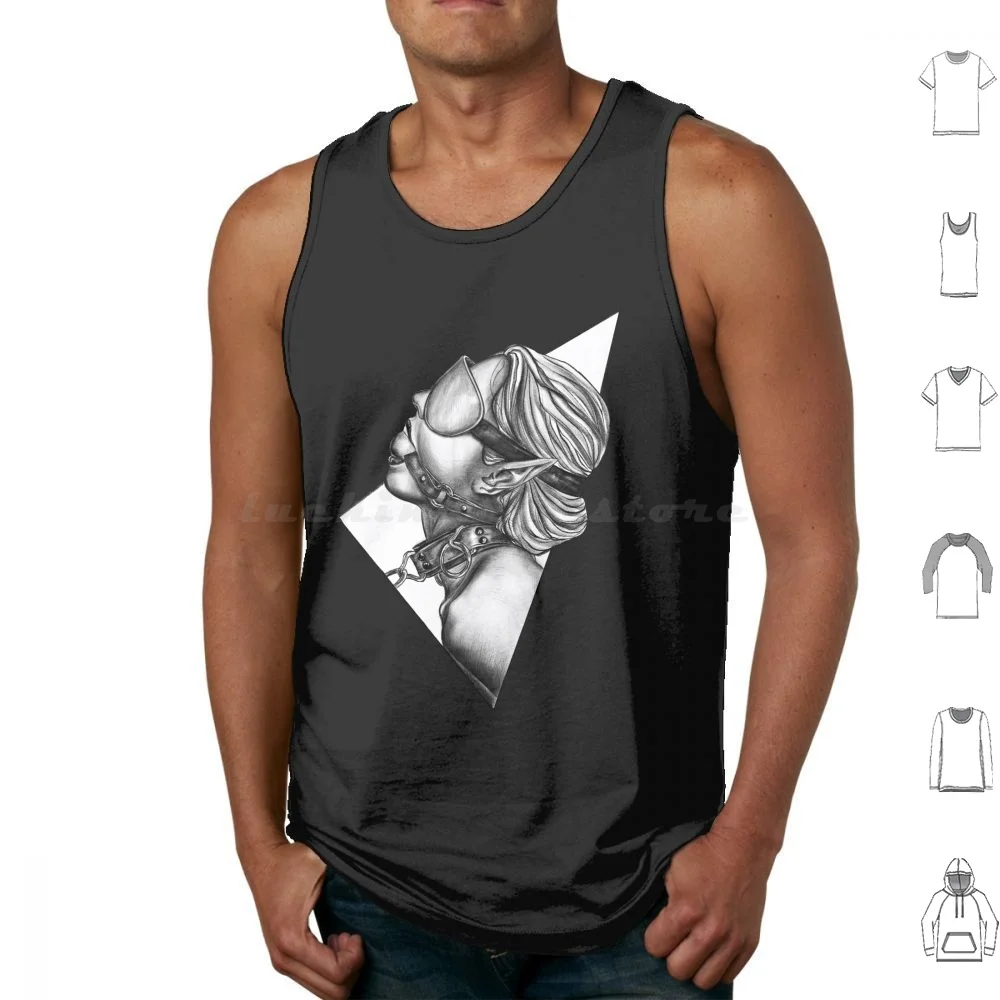 

Black Love Tank Tops Vest Sleeveless Fashion Latex Female Woman Girl Sexy Black Beauty Young Beautiful Adult Person Fetish