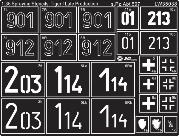 AM-WORKS LW35038 1/35 Немецкий тигр времен Второй мировой войны I Late Production s.Pz.Abt 507 —