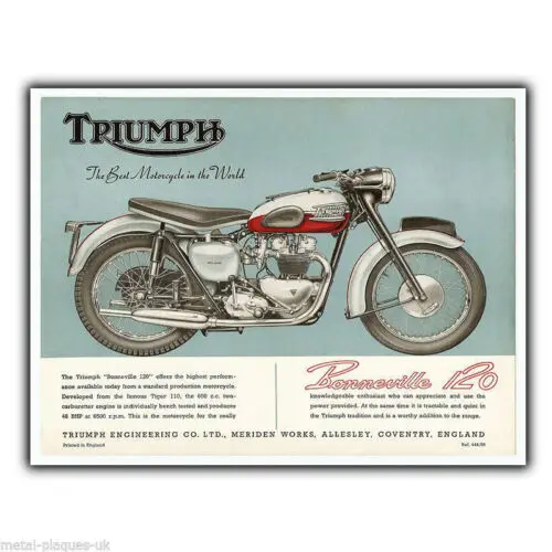 

Винтажная рекламная вывеска Bonneville 120t120 из алюминия
