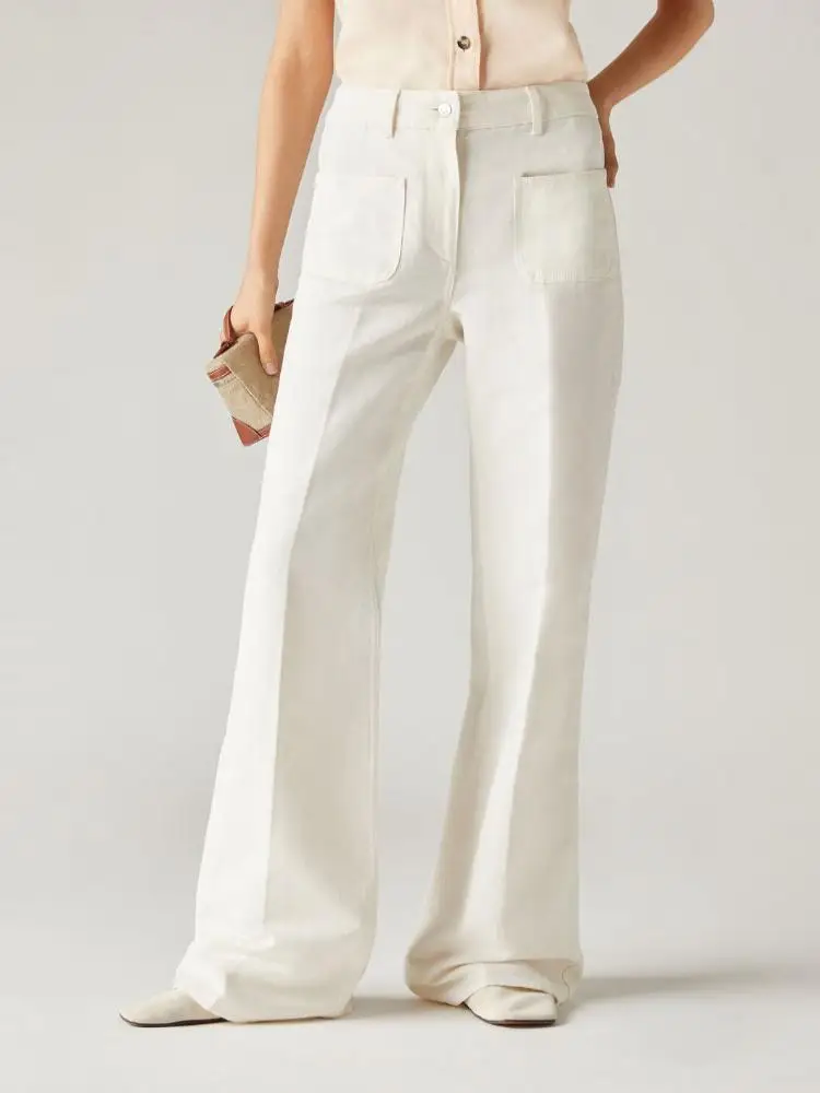 

Женские длинные брюки с карманами спереди, Новинка осени 2023, женские повседневные облегающие брюки на молнии с высокой талией в стиле ретро, 2 цвета