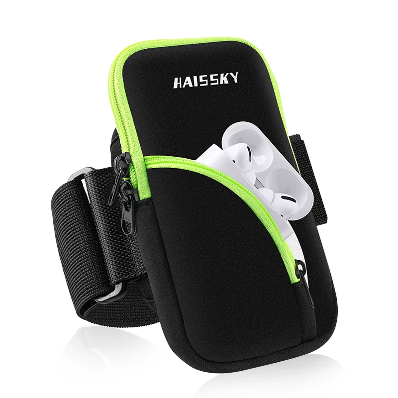 

Zipper Sports Running Armband Bags For AirPod Pro 2 3 iPhone 13 12 11 Pro Max Waterproof Fitness Arm Phone Pouch For Samsung S22