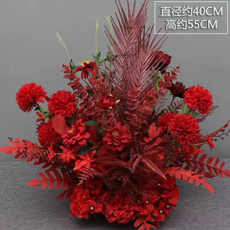 

Wedding Road Flowers Wedding Engagement Desktop Full Simulation Flower Stage Decoration Ornament Silk Flower Flowers Artificial