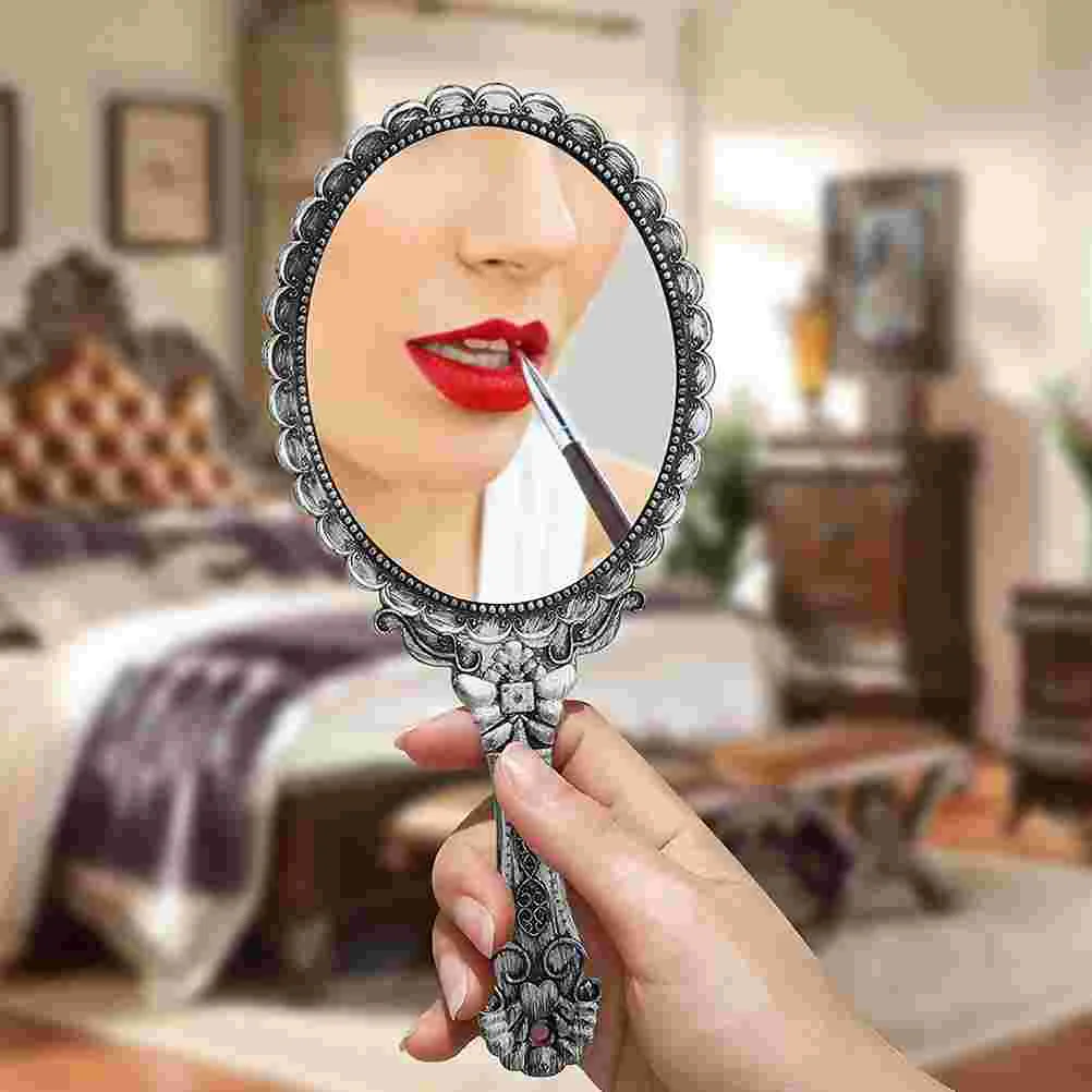 

Makeup Hand Mirror Makeup Vanity Table Hand Mirrors Handle Vintage Style Handheld Mirror Vintage Wallet