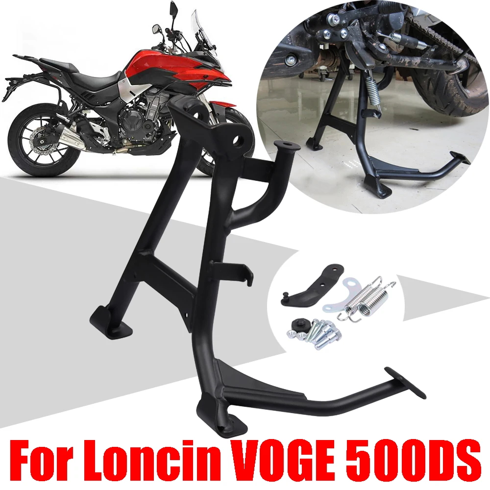 For Loncin VOGE 500DS 500 DS LX500-A Motorcycle Accessories Middle Kickstand Bracket Center Parking Stand Central Holder Support