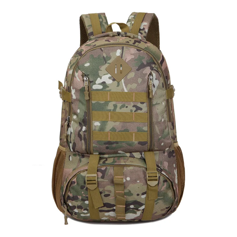 Men's Backpack 50 Liter Military Tactical Hiking Camping Equipment Women's Large Camouflaged Climbing Mountaineering Rucksack