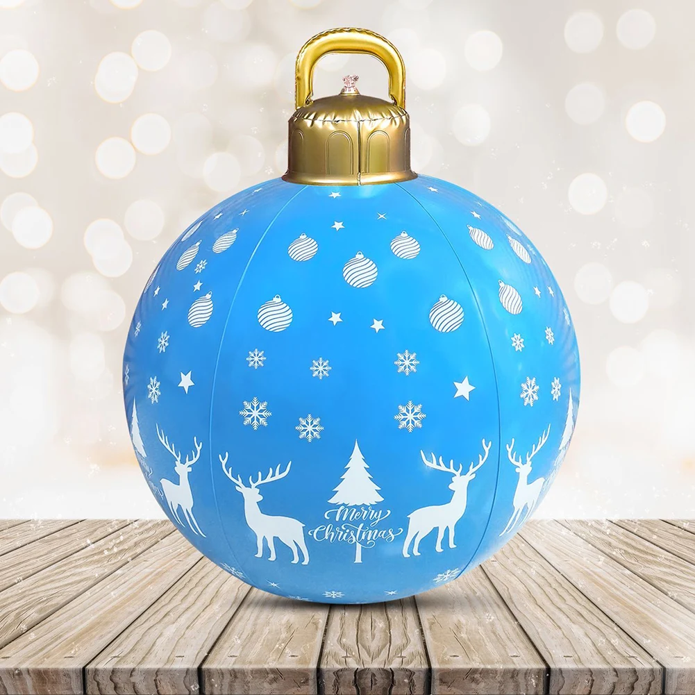 

60 см ПВХ воздушный шар, подвесное украшение, надувной Рождественский шар, новогодние подарки, рождественское уличное украшение, игрушечный ...