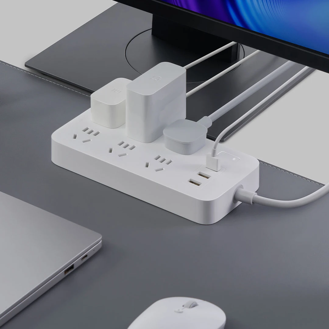 Фото Удлинитель Xiaomi Mi Topo, 1,8 м, 6 розеток, 10 А, 250 В, 2500 Вт, 3USB-порта, 5 В, 2,1 А, быстрая зарядка, защита от перегрузки, высокое качество №2