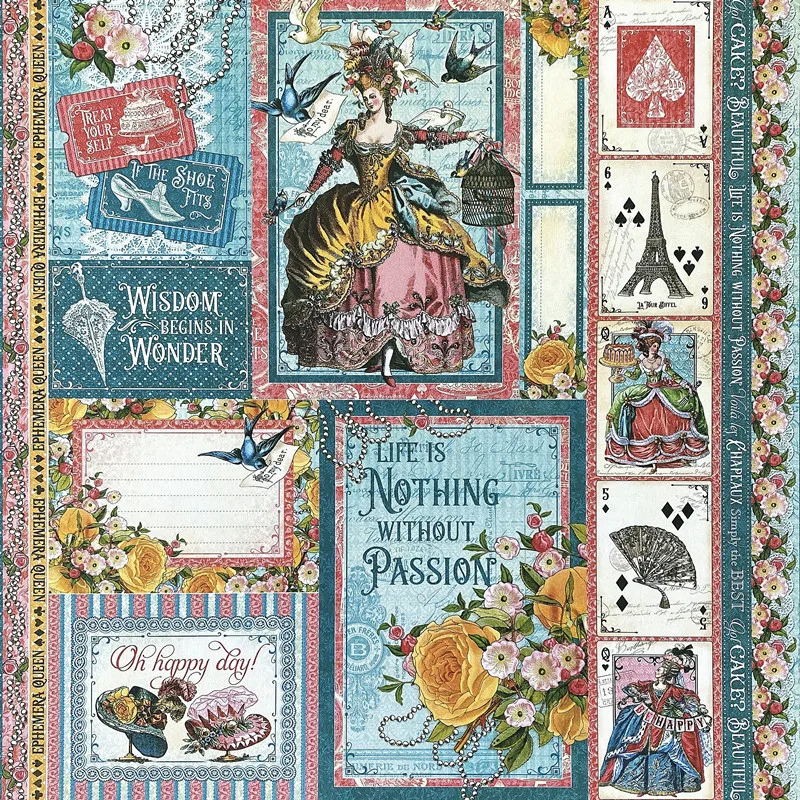 

8Pcs/Pack Retro Baroque Card Vintage Sticker DIY Craft Scrapbooking Album Junk Journal Decorative Stickers