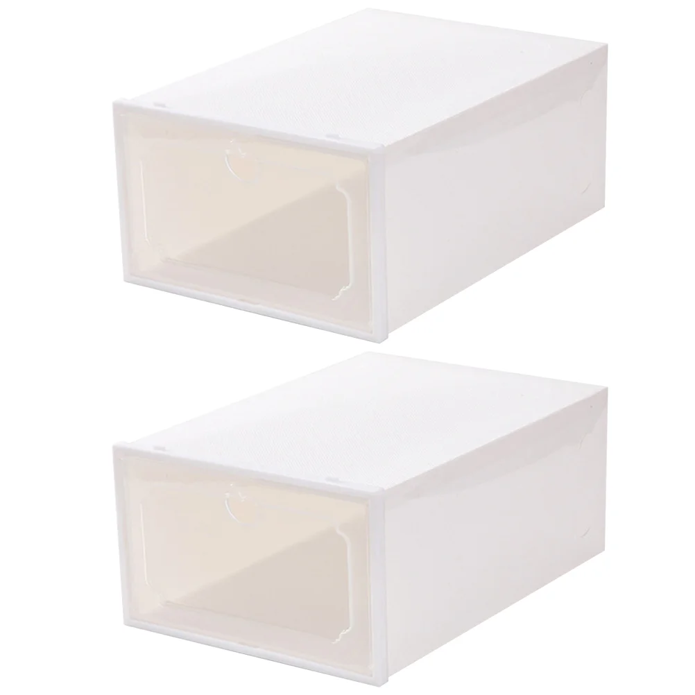 

Shoe Storage Box Shoescase Drawer Stackable Organizerboxes Containerfront Foldable Drop Drawers Transparent Type Cardboard Paper