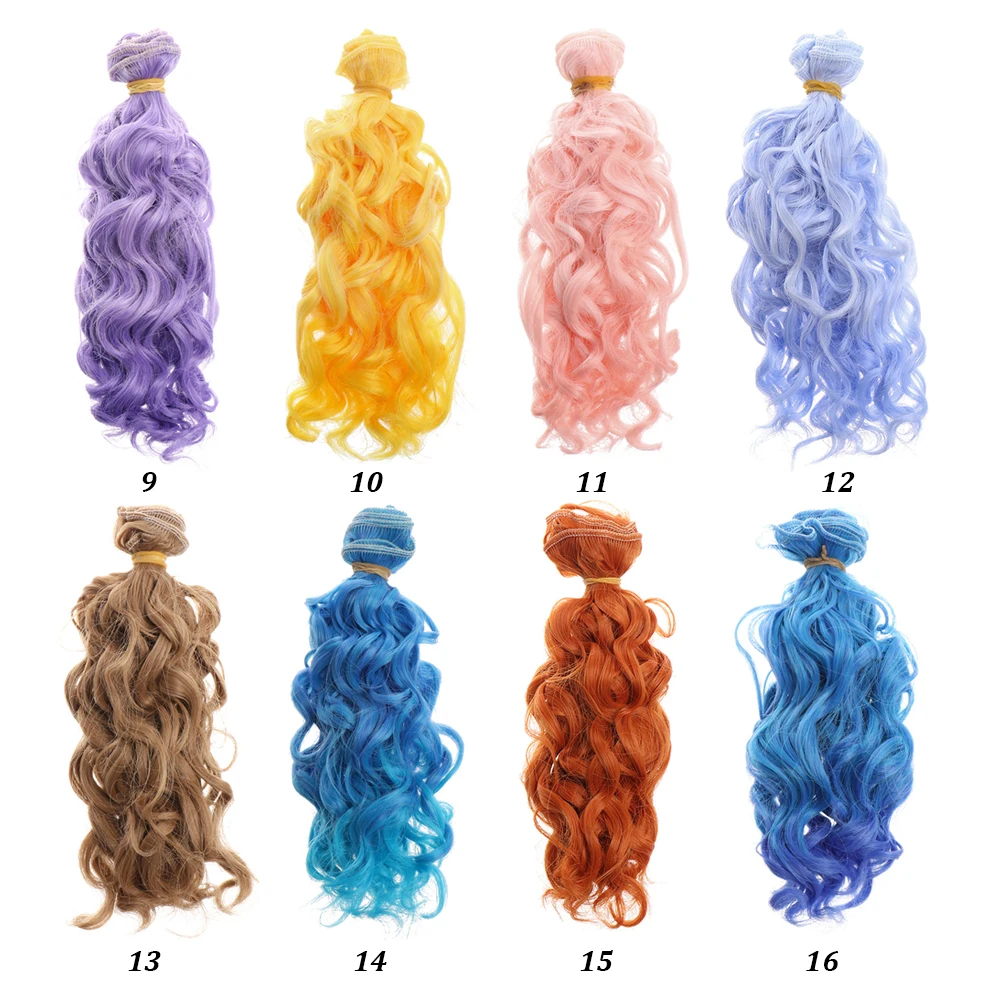 1PC Fashion Mini Tresses High-Temperature Screw Periwig Curly Wigs 1/6 1/4 1/3 Doll Hair Toy Toupee DIY Accessories - купить по