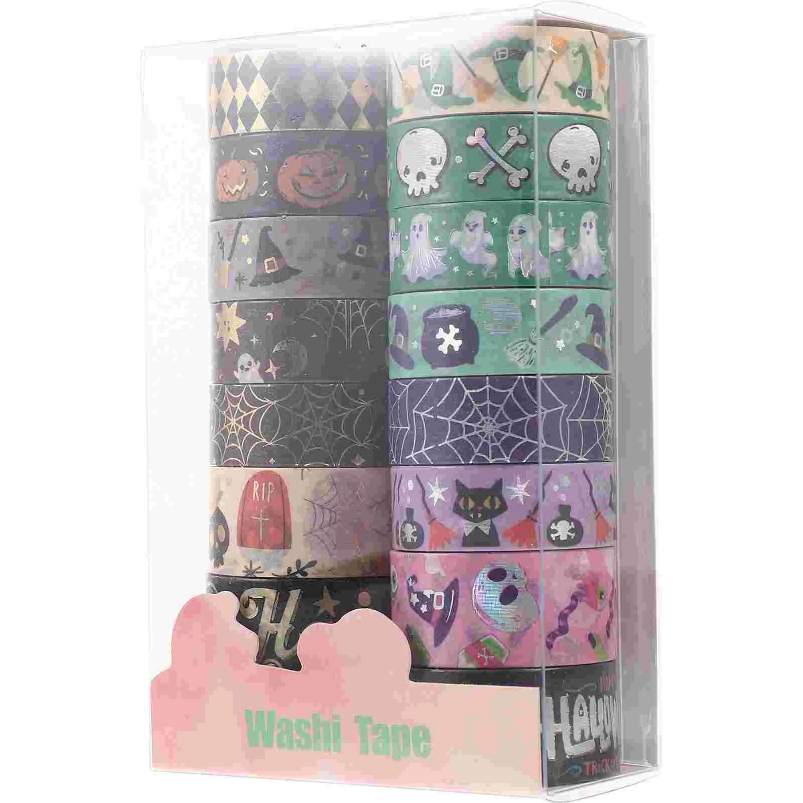 

16 Rolls Washi Tape Aesthetic Halloween Decor Cute Notepad Decorative Tapes Crafts Scrapbooking