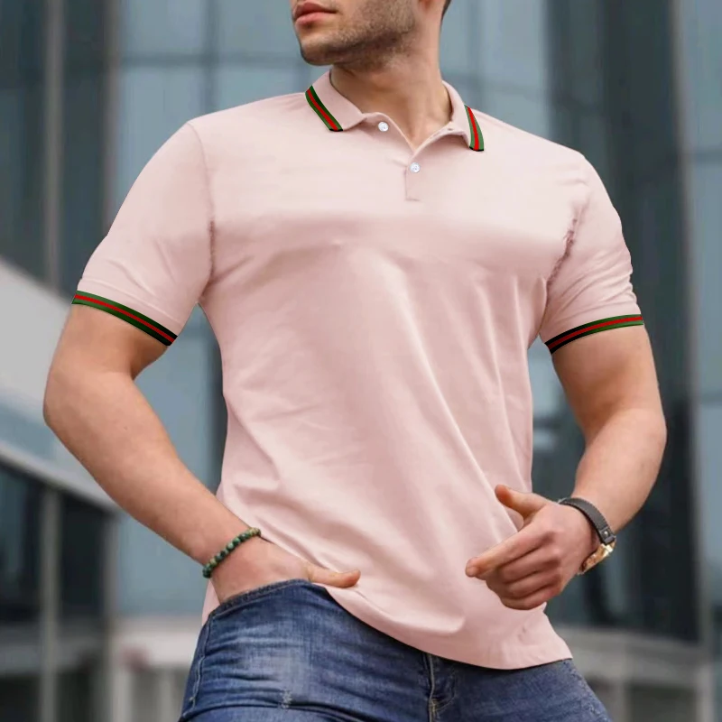 

Summer Men's Classic Style POLO Shirt Casual Comfortable Short Sleeve High Quality Top