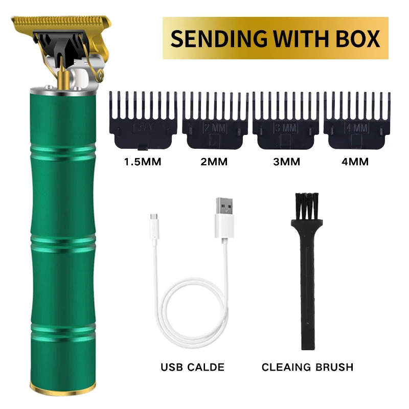 

Electric Hair Trimmer Shaver Professional Barber Men Adult Razor USB Fast Charging Bamboo Hair Cutting Shaving Trimmer Clipper