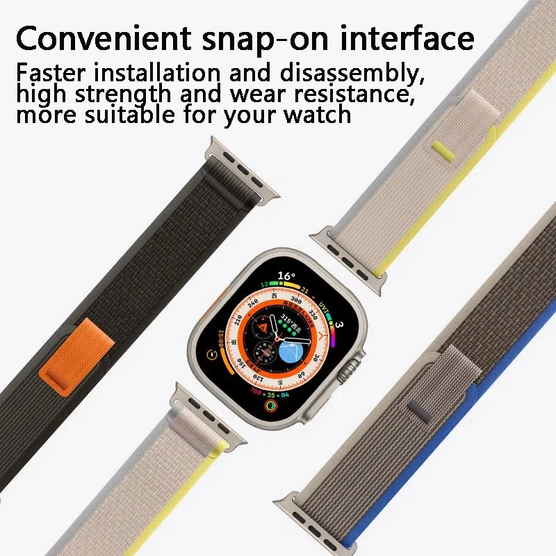 Trail Loop Strap For Apple Watch Band 49mm 44mm 40mm 45mm 41mm 42mm 44 45 49 mm Bracelet iWatch Ultra Series 7 5 6 3 SE 8 Bands