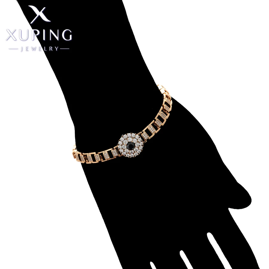 Xuping ювелирные изделия Новое поступление модные браслеты с черным камнем 19 см