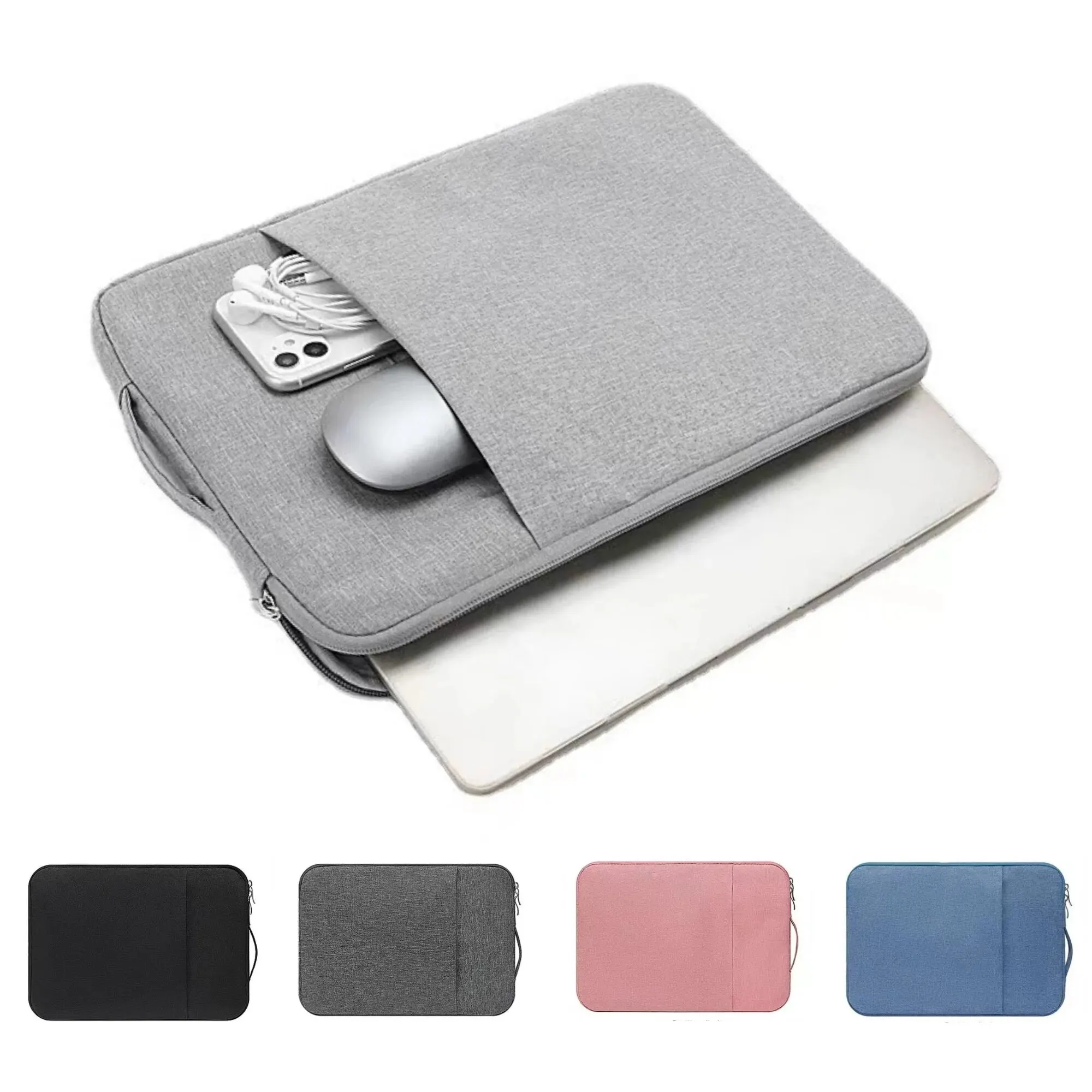 Чехол для ноутбука из полиэстера с застежкой-молнией унисекс деловой стиль