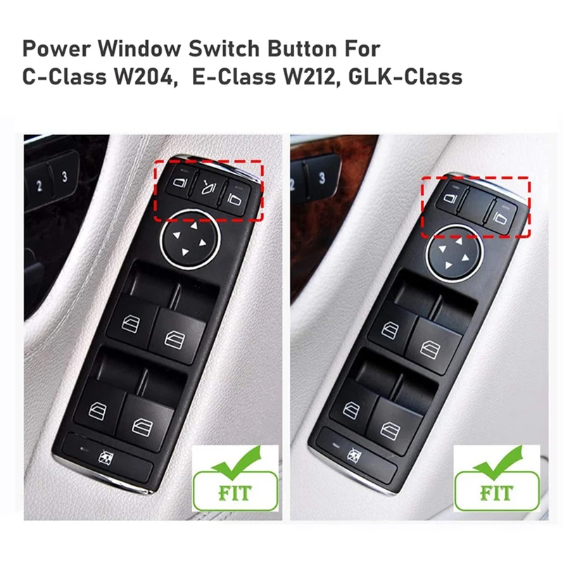4 шт. колпачок кнопки переключения стеклоподъемника для Mercedes-Benz C-Class W204 S204 W212 W246 W166