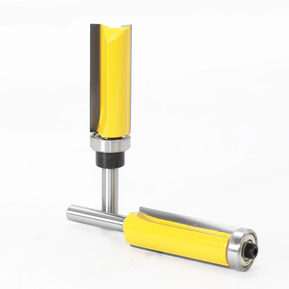

8mm Shank Flush Trim Pattern Router Bit Wood Cutters Top Bottom Bearing Bits durable 8mm Shank Router Bit Milling Cutter Home
