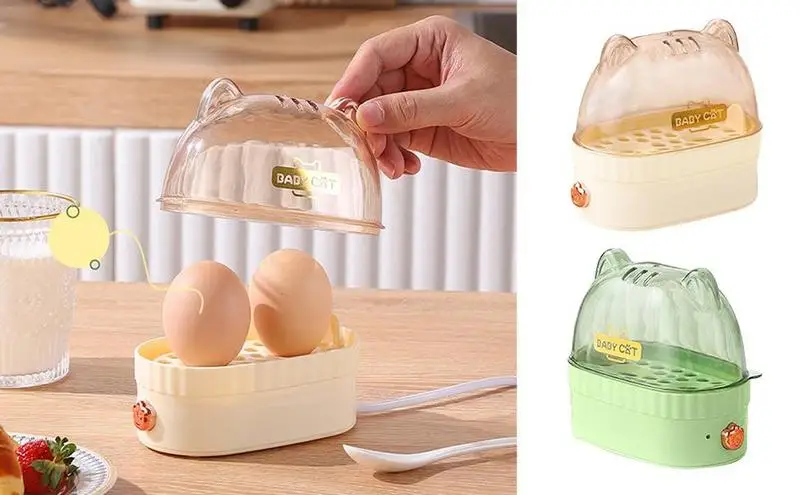 

Hard Boiled Egg Cooker Automatic Egg Boiler Machine Multifunctional Mini Egg Steamer Nutritious Steamed Egg Maker for Breakfast