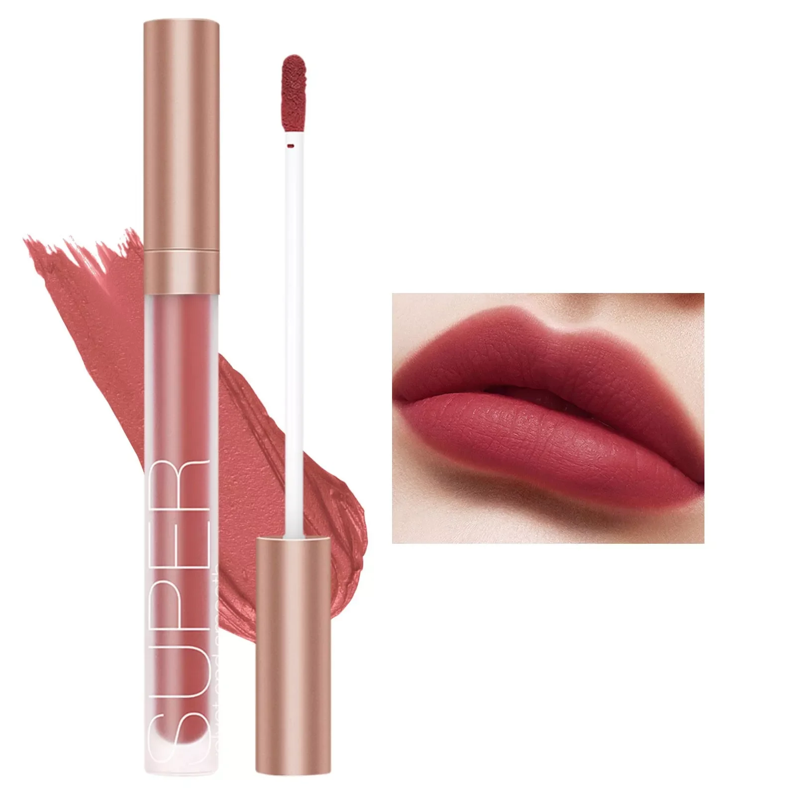 

NEW2023 12 Color Honey Velvet Lip Gloss Long Lasting Lip Gloss Non Stick Cup Lip Gloss Does Not Take Off Makeup Lip Gloss 6ml