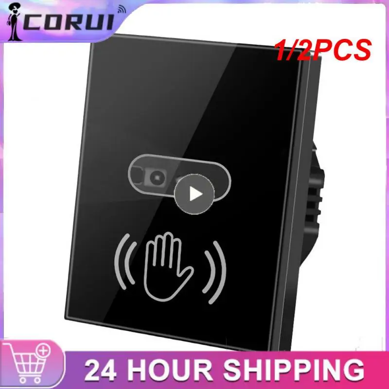 

1/2PCS CoRui Smart IR Wall Light Switch With Infrared Sensor Panel Switch EU 10A 90-250V Neutral Wire Needed Smart Home No Touch