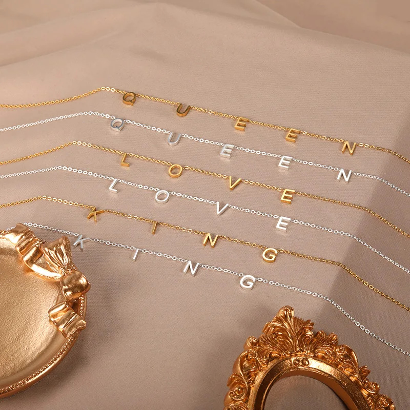 

Mother's Day Love Queen King Mama Letter Pendant Necklaces For Women Mom Nameplate Clavicle Chain Choker Minimalism Jewelry wolf
