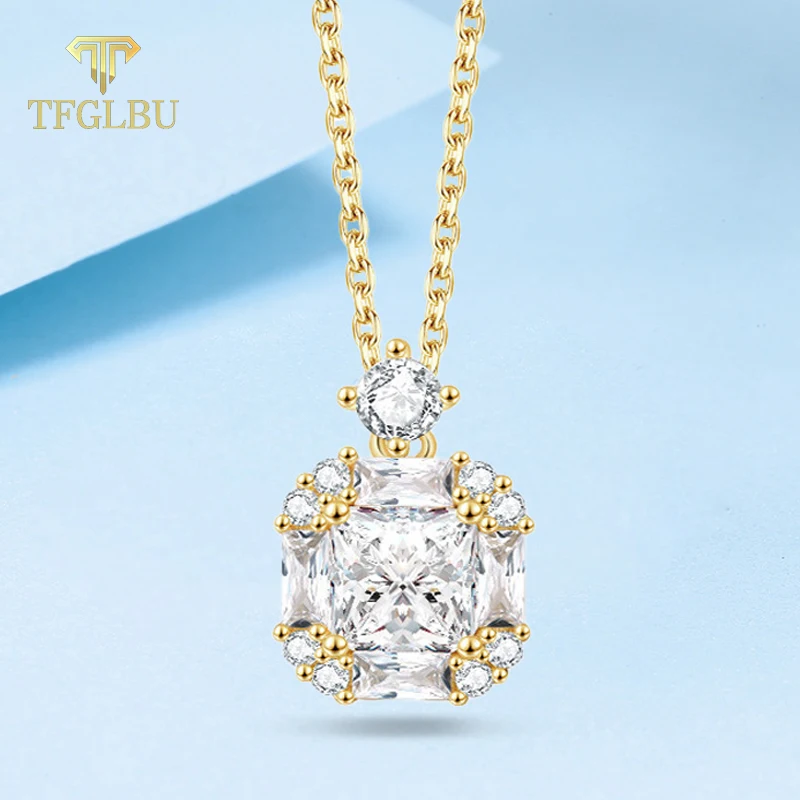 

Женское ожерелье из серебра 925 пробы, с муассанитом