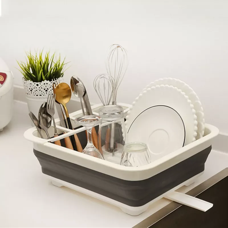 

Kitchen Plate Bowl Storage Dish Rack Storage Holder Sink Shelf Organizer Kitchen Accessory Stackable Plate Dish Organizer