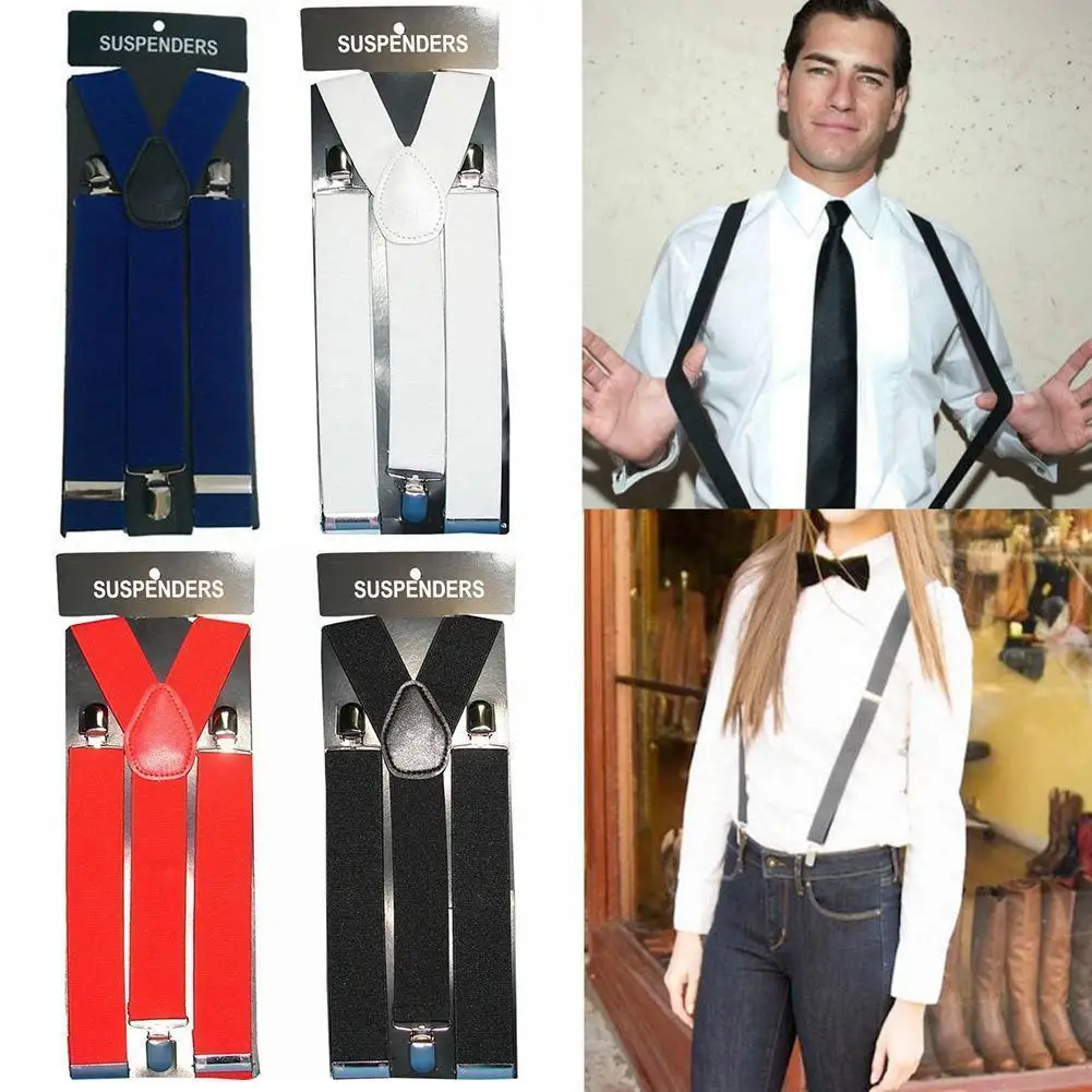 

Suspenders men women High Elastic Adjustable Y Back Suspenders for shirt trousers mujer tirantes hombre para pantalones bre T8J4