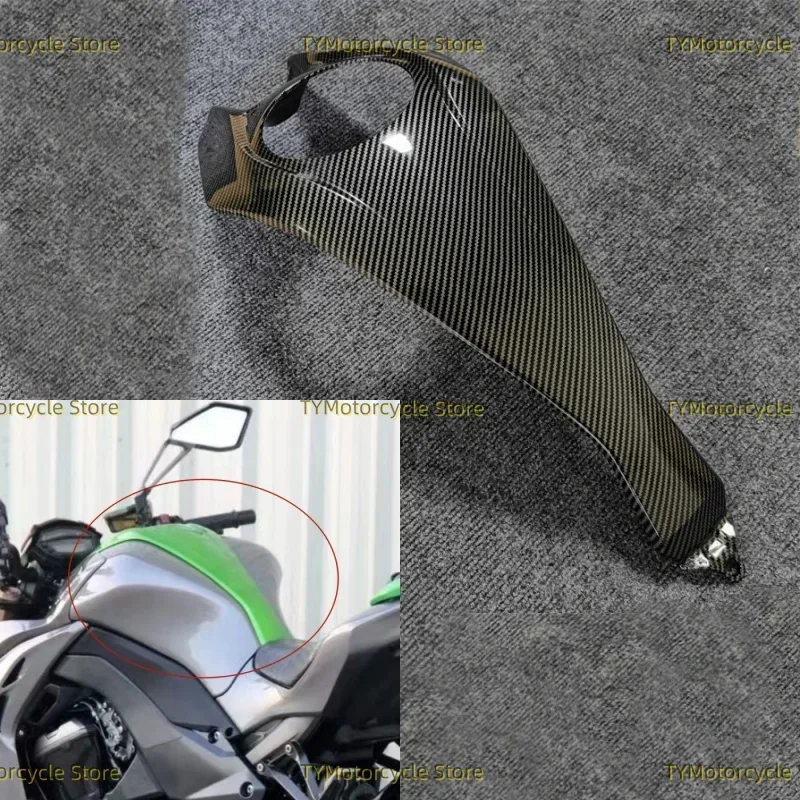 Покрытие из углеродного волокна, обтекатель бензобака, крышка бака, защитная пластина, подходит для KAWASAKI Z1000 Z 1000 2014 2015 2016 2017 2018-2023