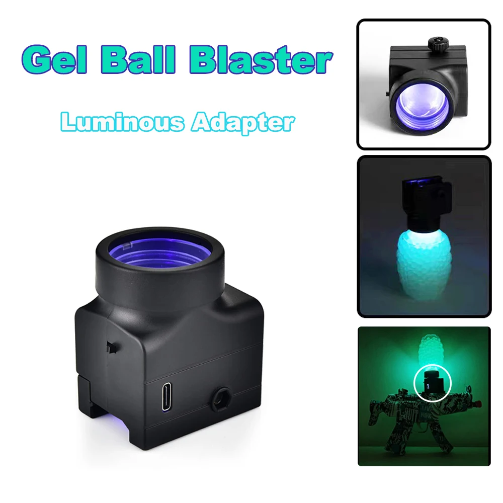 Gel Ball Blaster Luminous Adapter Water Balls Ammo Storage Bottle Connecting Head Glow In The Dark Toy Gun UV Light Up Feedneck