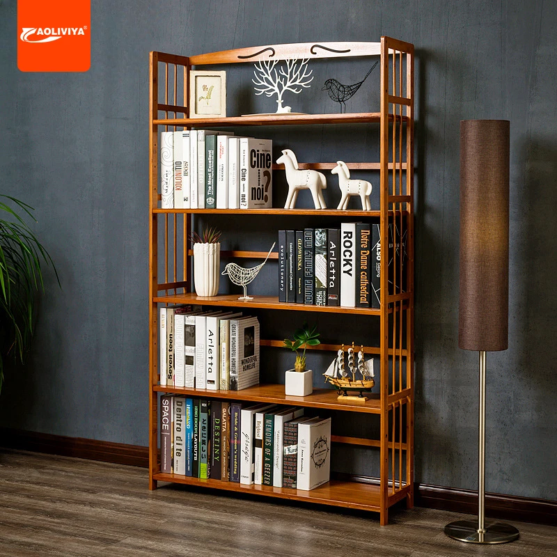 Простой книжный шкаф Aoliviya напольный разделительный стеллаж для хранения