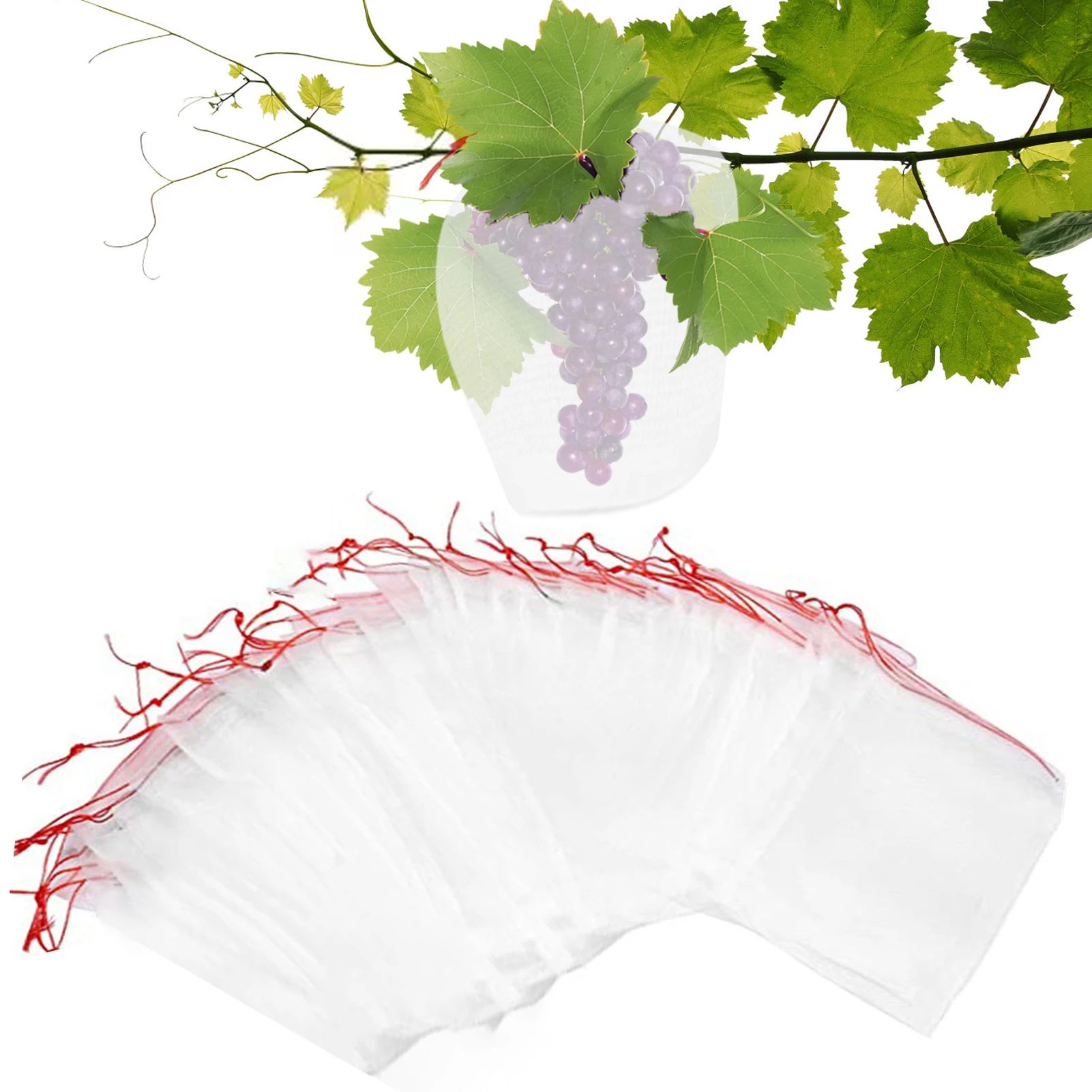 

100pcs Fruit Protection Bags Fruit Tree Netting Bags Fruit Protection Bags Fruit Tree Bags Netting Barrier Bags For Protecting