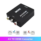 Адаптер AV2HDMI RCA AVCVSB LR для AV-скалера, совместимый с HDMI, преобразователь видео HD 1080P, поддержка NTSC PAL