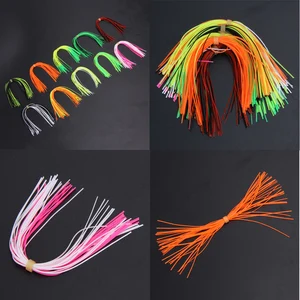 10 Bundles 13cm Barred Color Silicone Skirts Legs Pearl Flake DIY Spinner Bait Squid Rubber Thread F in India