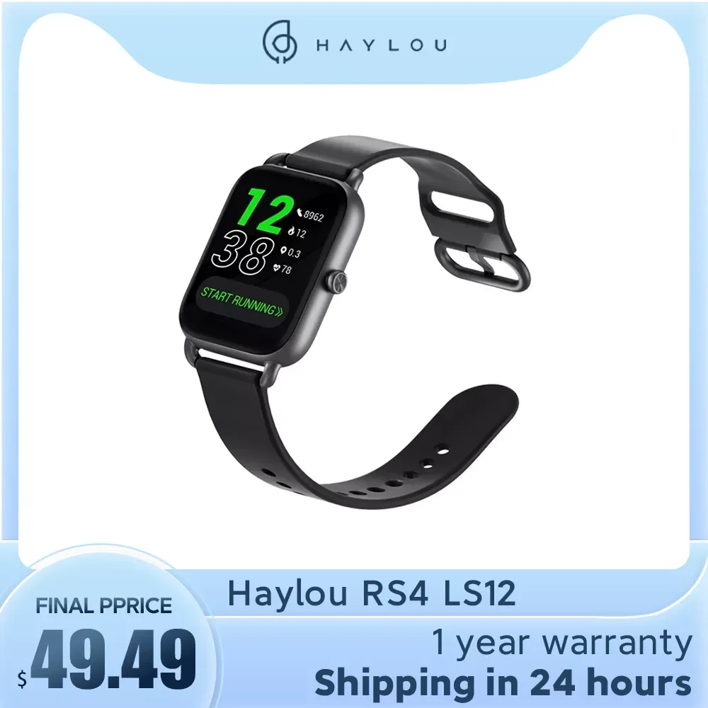 

Youpin Haylou RS4 LS12 Smart Watch IP68 Waterproof Smartwatch 12 Sports Mode Heart Rate Monitor Android IOS Blood Oxygen