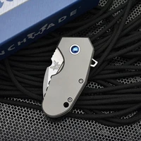 mini titanium alloy benchmade 756 folding knife high quality m390 high hardness pocket knives edc defenses tool