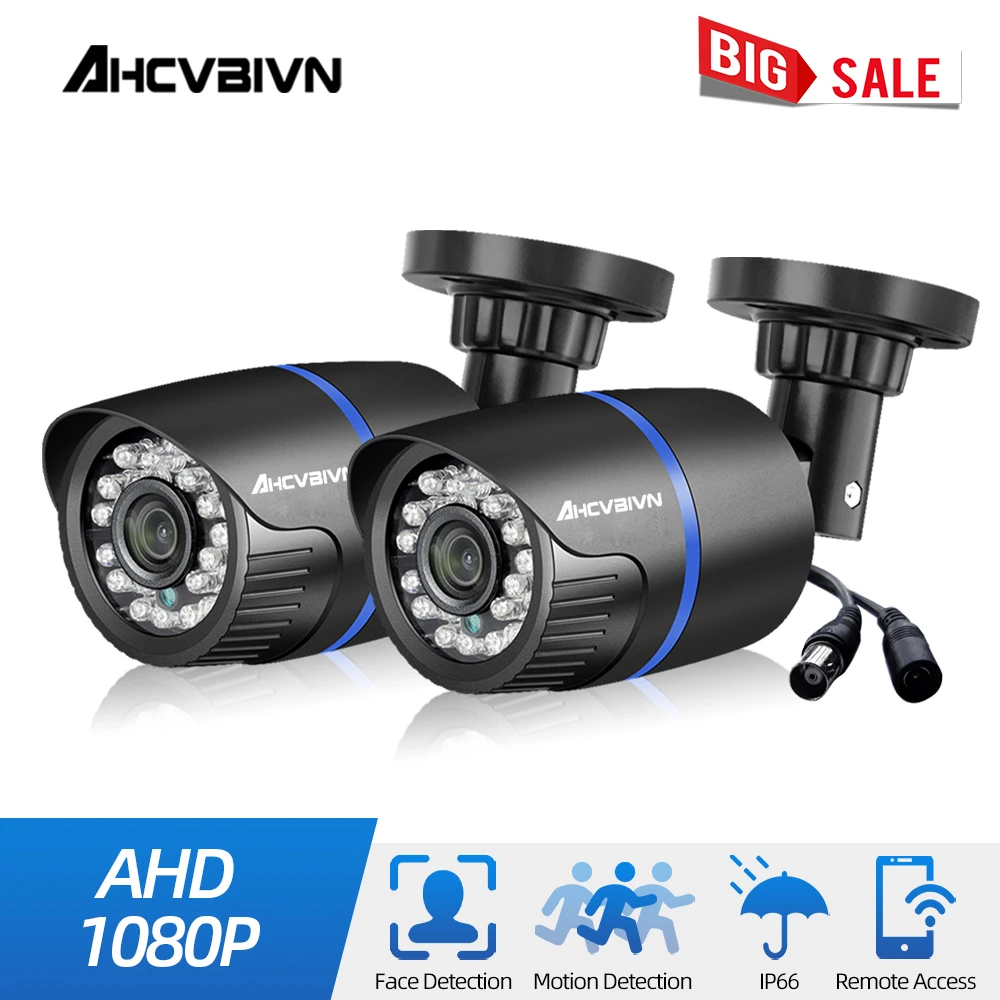 

AHCVBVIN камера видеонаблюдения 1080P AHD наружная Водонепроницаемая цилиндрическая камера s дневное и ночное видение HD 3,6 мм объектив IR CUT