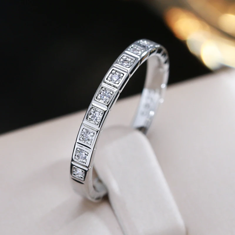 Новинка 2023 кольца для женщин Kinel свадебное кольцо с блестящим кубическим