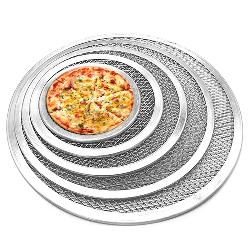 6-12 дюймов антипригарная форма для пиццы бесшовная сетка из алюминиевого сплава