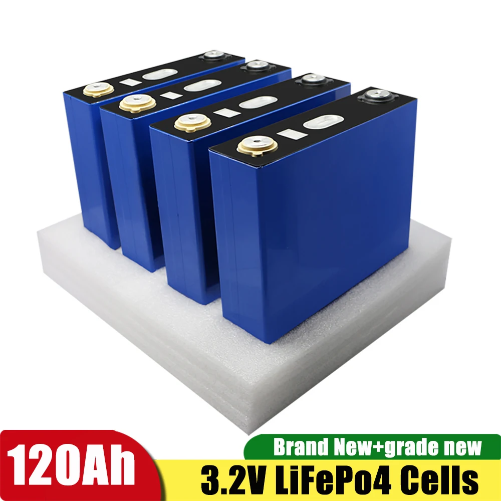 

8pcs/lot 3.2V 120Ah LiFePO4 Battery Brand New Rechargeable Lithium Iron Phosphate Cell Pack 12V 24V 48V Diy For Solar RV EV Boat