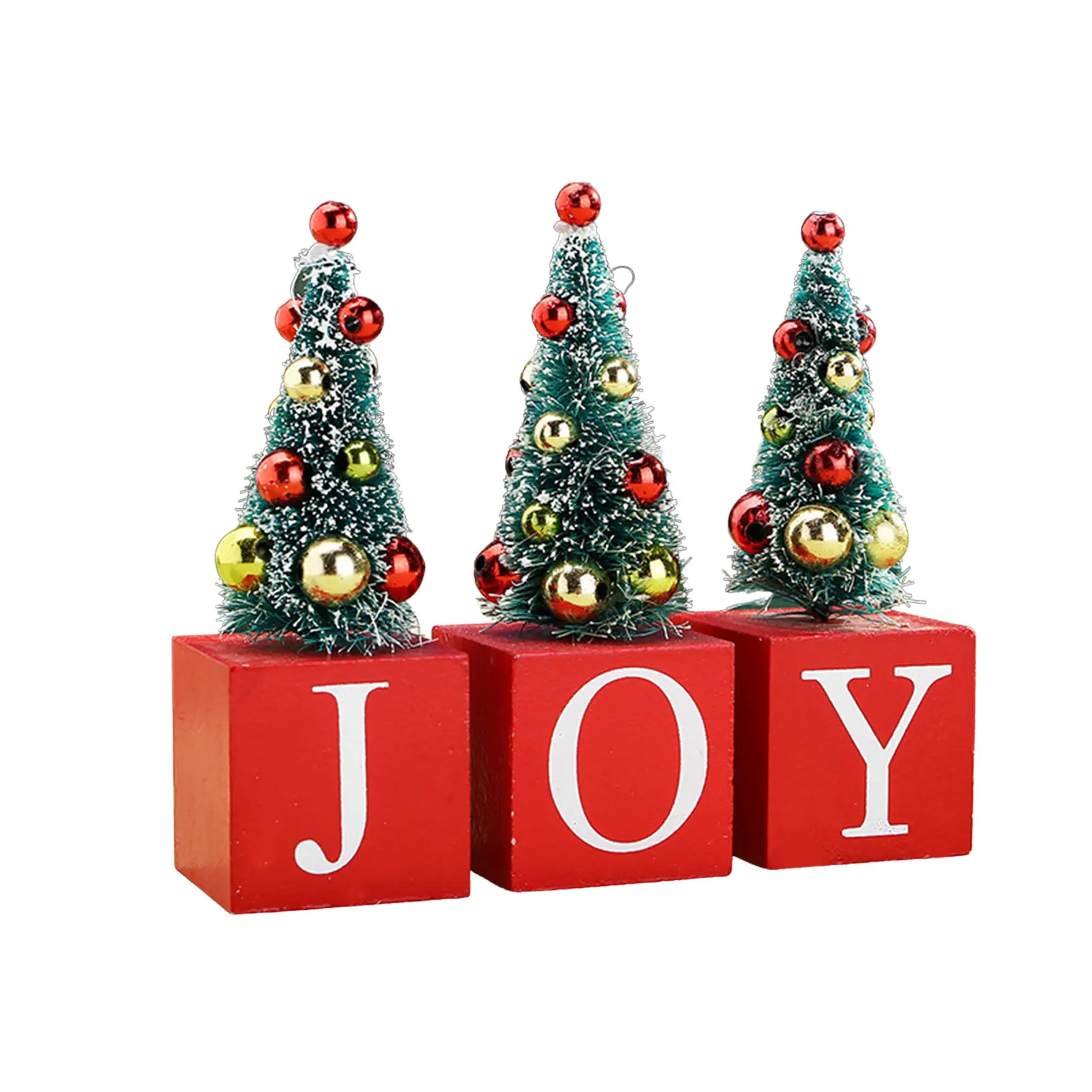 

Christmas Tree Ornaments DIY Tabletop Mini Christmas Tree JOY Christmas Toys Party Favor Fairy Garden Ornament Craft Home Decora