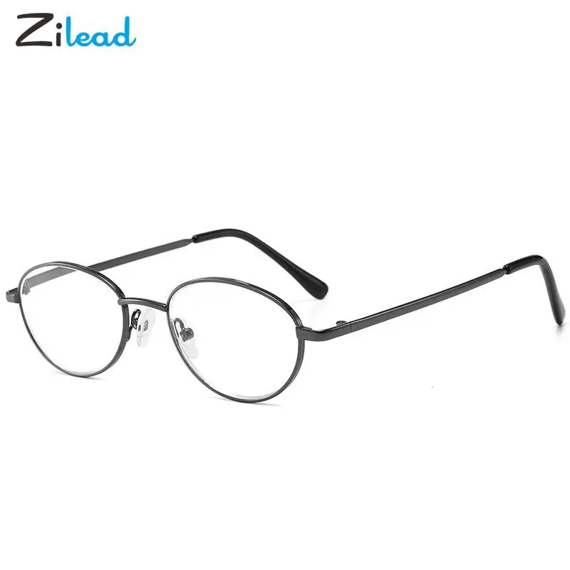 

Очки Zilead с защитой от сисветильник для мужчин и женщин, оптические аксессуары для чтения при пресбиопии, в металлической оправе, с диоптриям...
