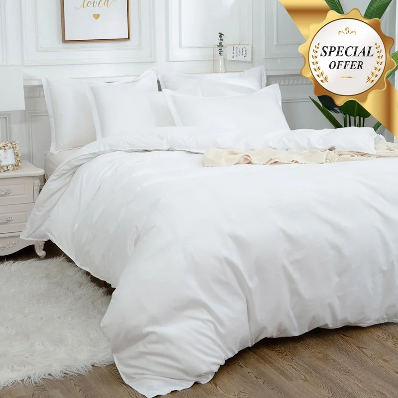 

White Duvet Cover Set Bedspread On The Bed Strip King Size Bedding Set Luxury 180x210 Bed Linens Single Double Comforter Sets