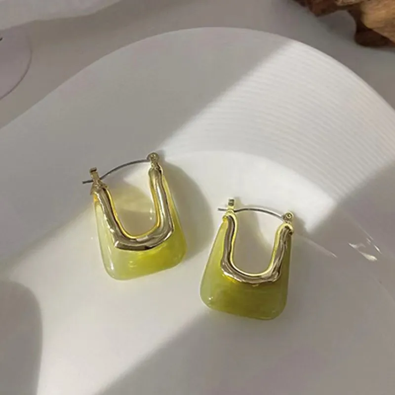 Винтажные U-образные серьги-кольца