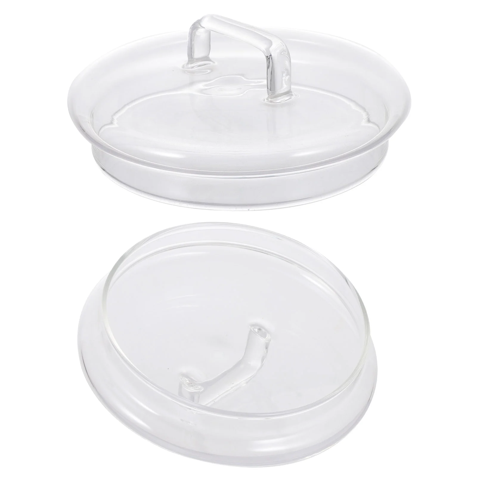 

2pcs Kitchen Glass Storage Jar Covers Replacement Glass Lids (Transparent)