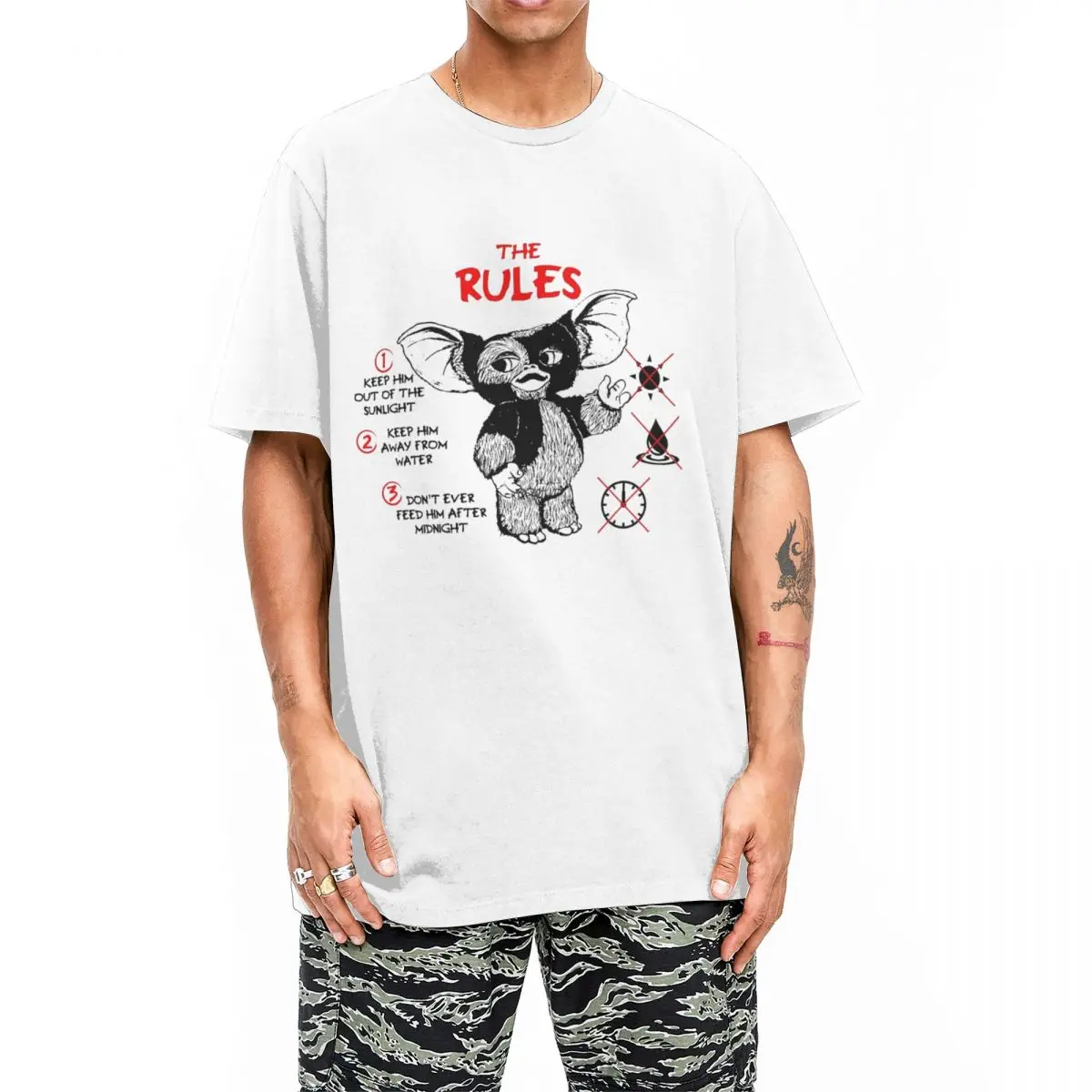 Мужская футболка Gremlins Mogwai футболки хип-хоп Gizmo пляжная уличная одежда