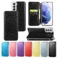 leather case for samsung galaxy s22 s21 fe s20 plus note 20 ultra 10 embossed flip cover wallet magnetic protection phone coque