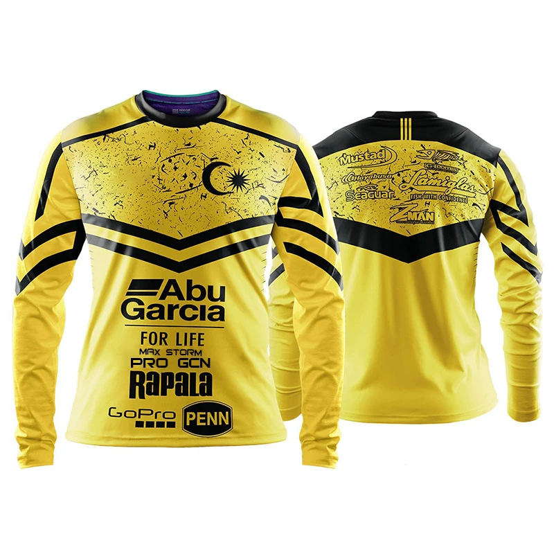 

Fishing Jerseys Outdoor Long Sleeves MTB Off-road Racing Men Vintage Pattern Sports Top