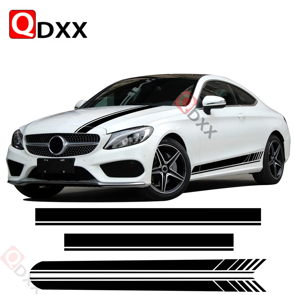 

C63 AMG Style Edition 1 Side Stripes Hood Roof Rear Kit Decal for Mercedes Benz C Class W205 Coupe Sedan Stickers Accessories